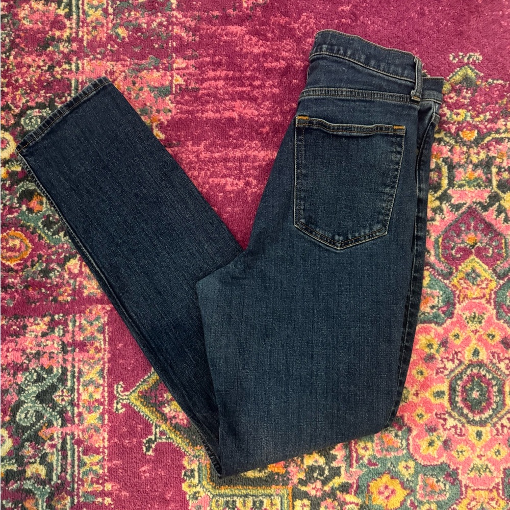 Abercrombie & Fitch Medium Wash Slim Straight Curve Love Long
